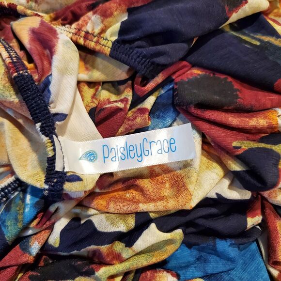 PAISLEY GRACE TUNIC 3/4 SLEEVE POLY/SPANDEX SIZE XL - Picture 6 of 7